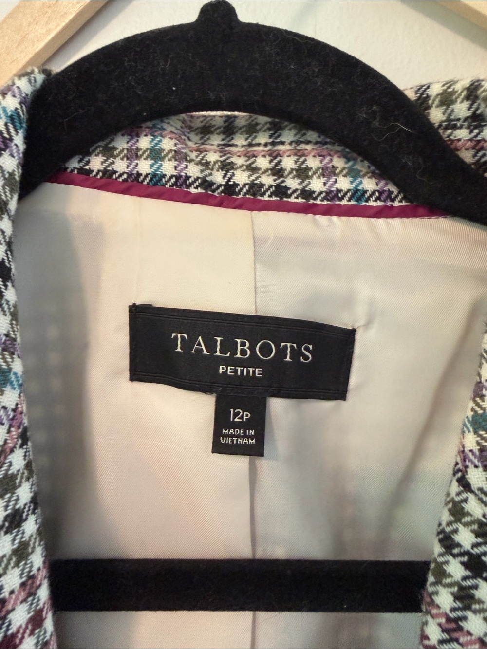 Talbots Multicolor Houndstooth Blazer - Picture 4 of 10